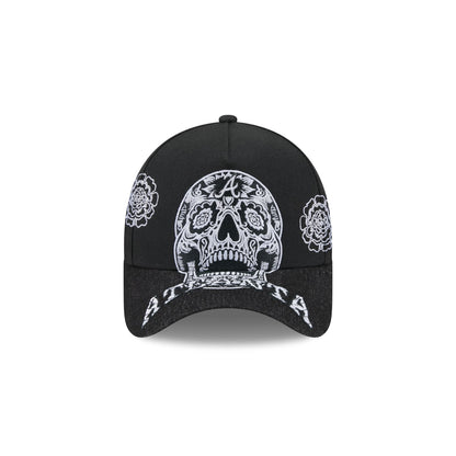 Atlanta Braves Day of the Dead Skull 9FORTY A-Frame Snapback Hat