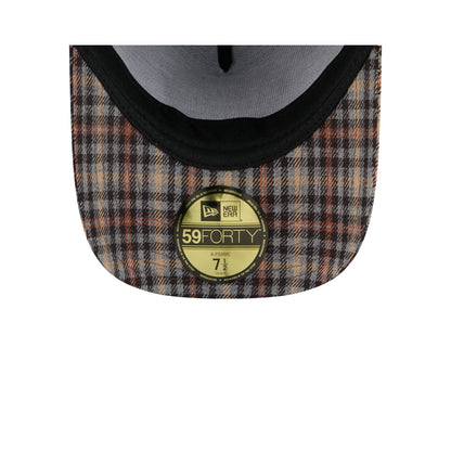 New York Knicks Fall Plaid Visor 59FORTY A-Frame Fitted Hat