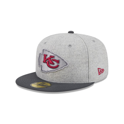 Kansas City Chiefs Gray Herringbone 59FIFTY Fitted Hat