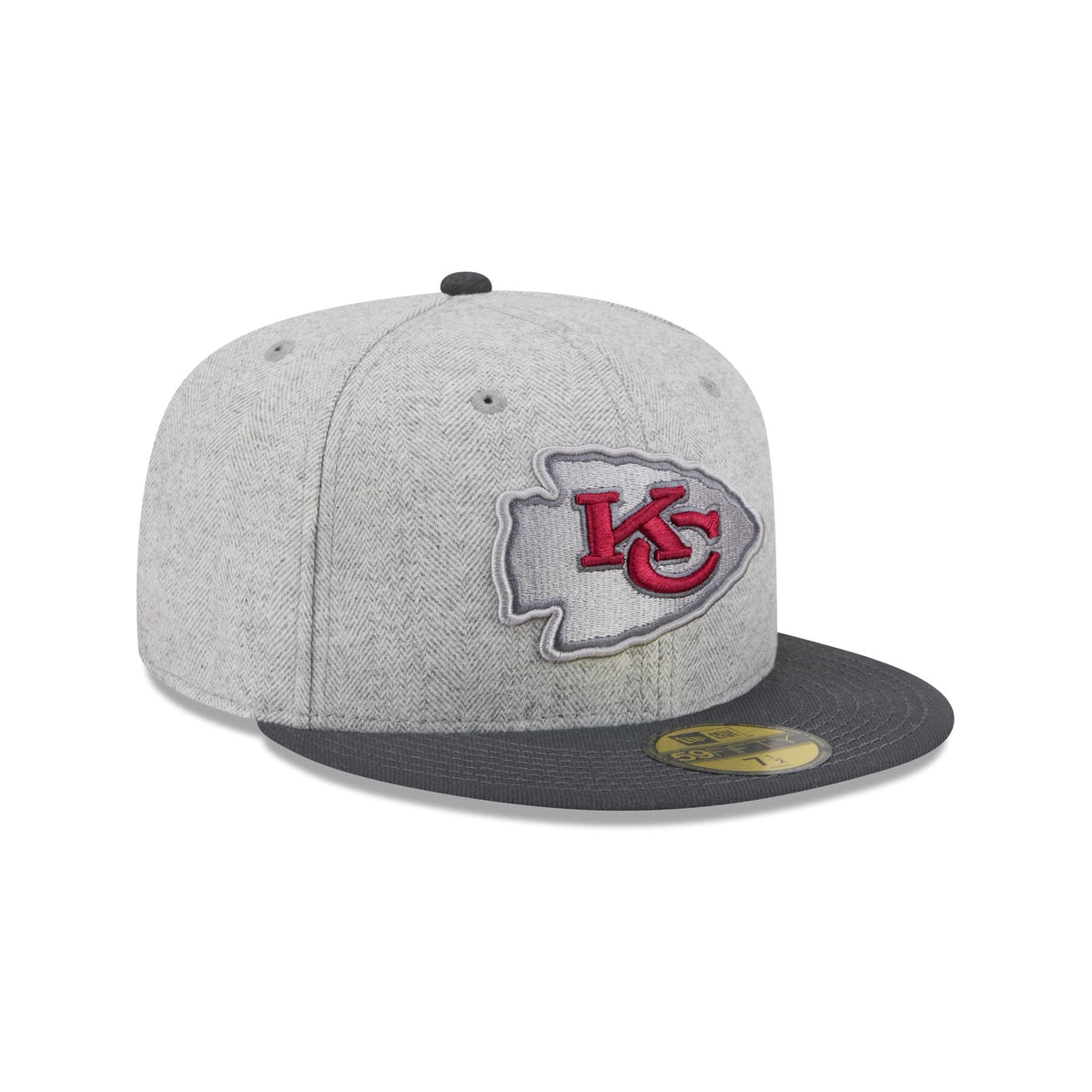 Kansas City Chiefs Gray Herringbone 59FIFTY Fitted Hat