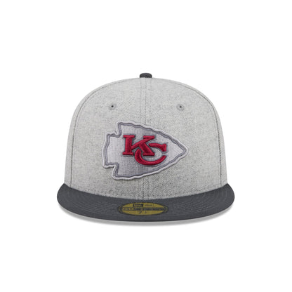 Kansas City Chiefs Gray Herringbone 59FIFTY Fitted Hat