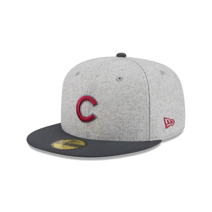 Chicago Cubs Gray Herringbone 59FIFTY Fitted Hat