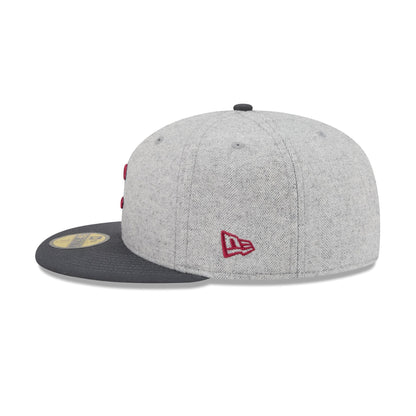 Chicago Cubs Gray Herringbone 59FIFTY Fitted Hat