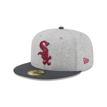 Chicago White Sox Gray Herringbone 59FIFTY Fitted Hat