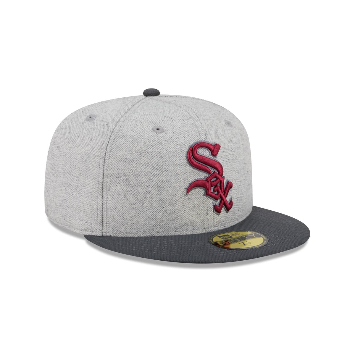 Chicago White Sox Gray Herringbone 59FIFTY Fitted Hat