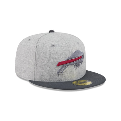 Buffalo Bills Gray Herringbone 59FIFTY Fitted Hat