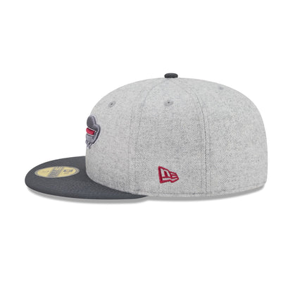 Buffalo Bills Gray Herringbone 59FIFTY Fitted Hat