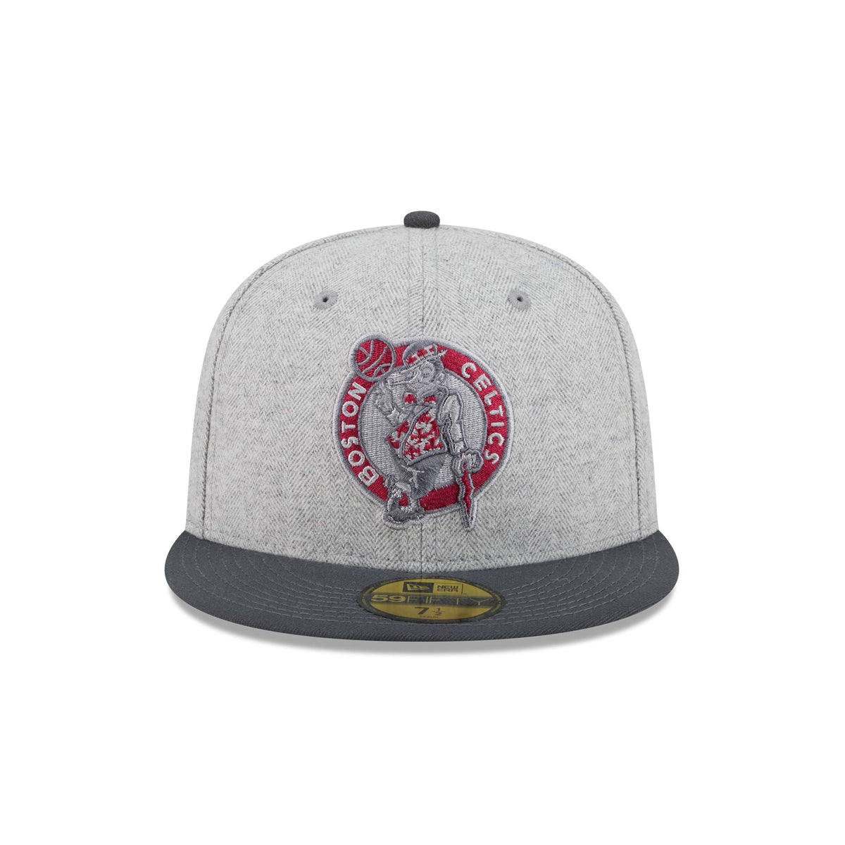 Boston Celtics Gray Herringbone 59FIFTY Fitted Hat