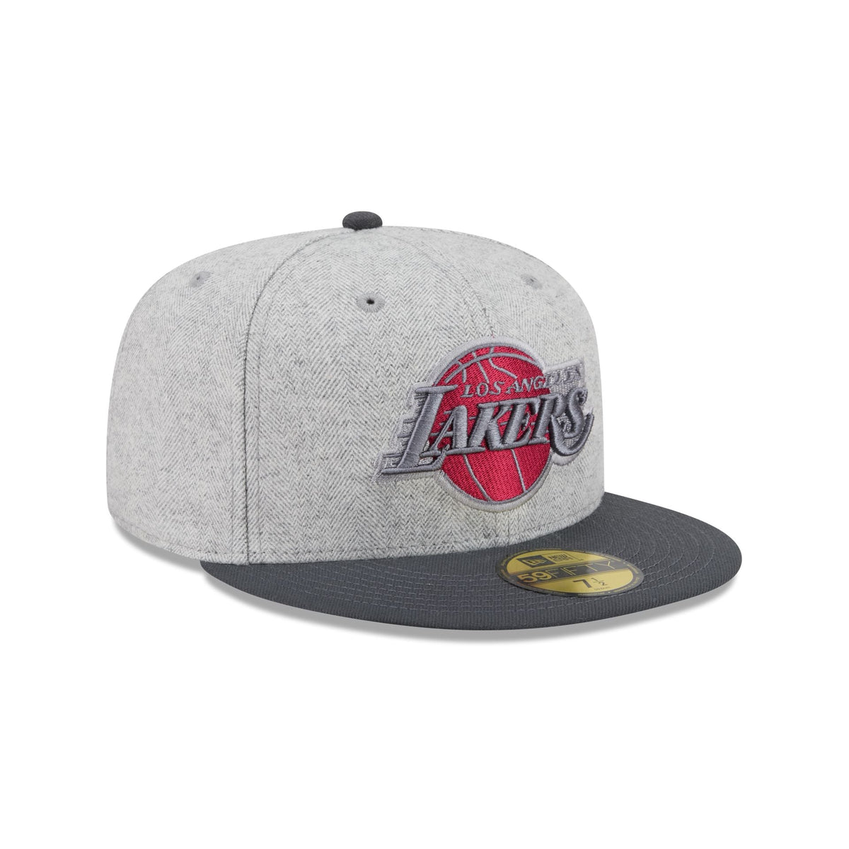 Los Angeles Lakers Gray Herringbone 59FIFTY Fitted Hat