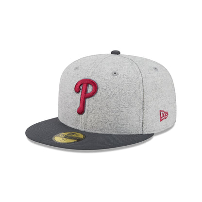 Philadelphia Phillies Gray Herringbone 59FIFTY Fitted Hat