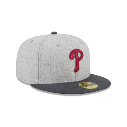 Philadelphia Phillies Gray Herringbone 59FIFTY Fitted Hat
