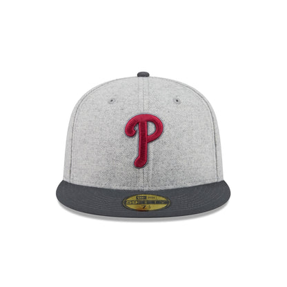 Philadelphia Phillies Gray Herringbone 59FIFTY Fitted Hat