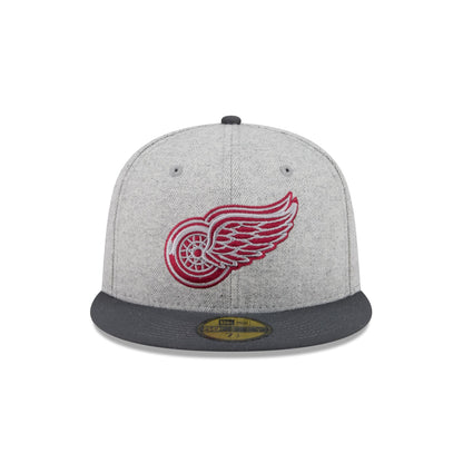 Detroit Red Wings Gray Herringbone 59FIFTY Fitted Hat