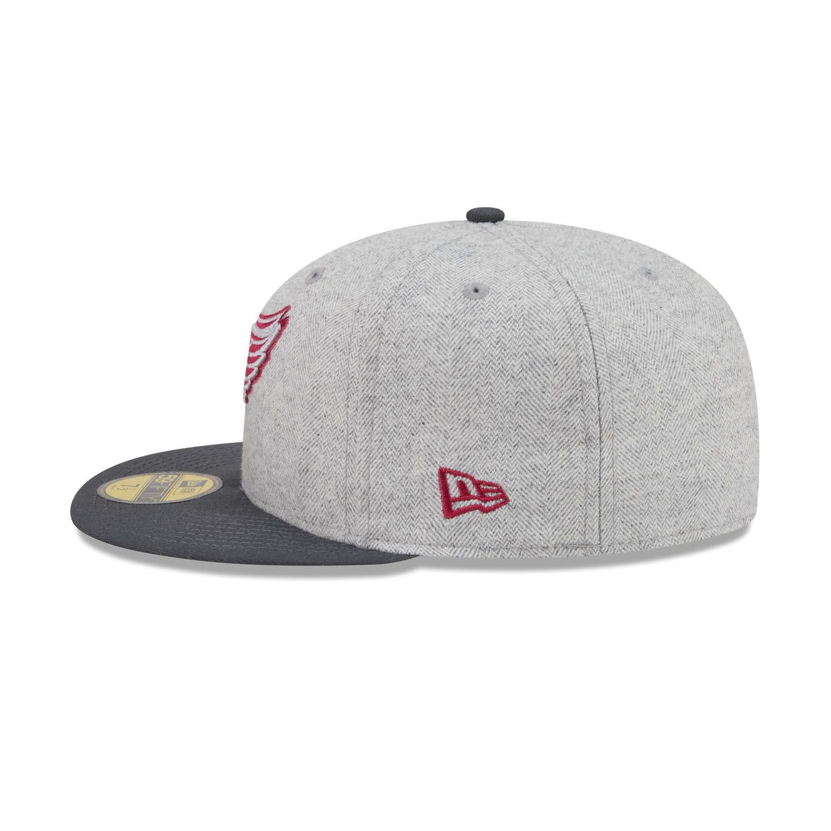 Detroit Red Wings Gray Herringbone 59FIFTY Fitted Hat