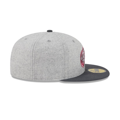 Detroit Red Wings Gray Herringbone 59FIFTY Fitted Hat