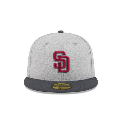 San Diego Padres Gray Herringbone 59FIFTY Fitted Hat