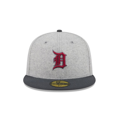 Detroit Tigers Gray Herringbone 59FIFTY Fitted Hat