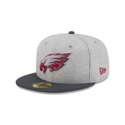 Philadelphia Eagles Gray Herringbone 59FIFTY Fitted Hat