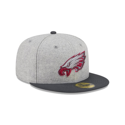 Philadelphia Eagles Gray Herringbone 59FIFTY Fitted Hat