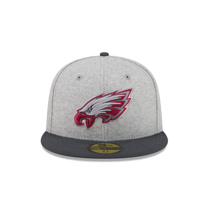 Philadelphia Eagles Gray Herringbone 59FIFTY Fitted Hat
