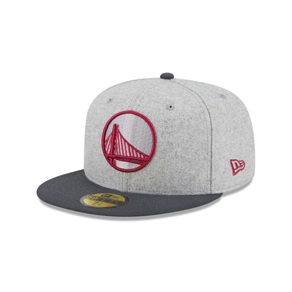 Golden State Warriors Gray Herringbone 59FIFTY Fitted Hat