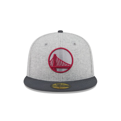 Golden State Warriors Gray Herringbone 59FIFTY Fitted Hat