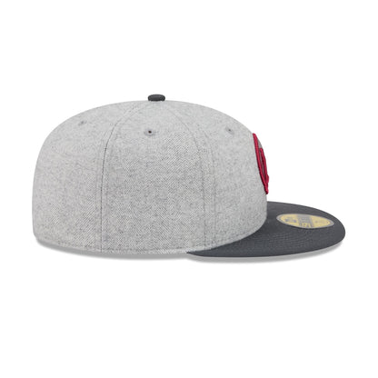 Golden State Warriors Gray Herringbone 59FIFTY Fitted Hat