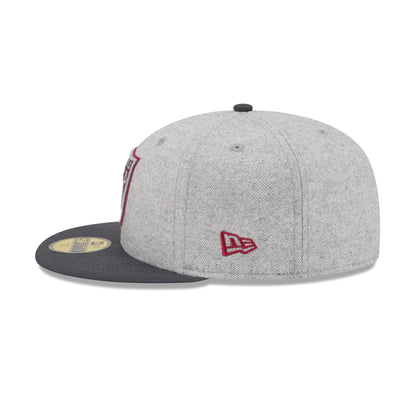 Las Vegas Raiders Gray Herringbone 59FIFTY Fitted Hat