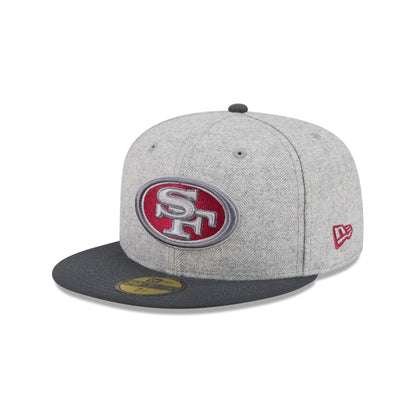 San Francisco 49ers Gray Herringbone 59FIFTY Fitted Hat