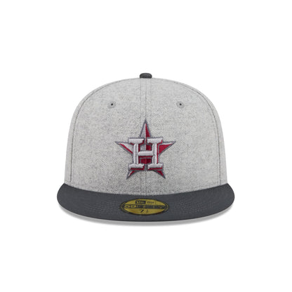 Houston Astros Gray Herringbone 59FIFTY Fitted Hat