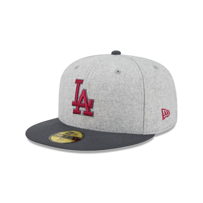 Los Angeles Dodgers Gray Herringbone 59FIFTY Fitted Hat