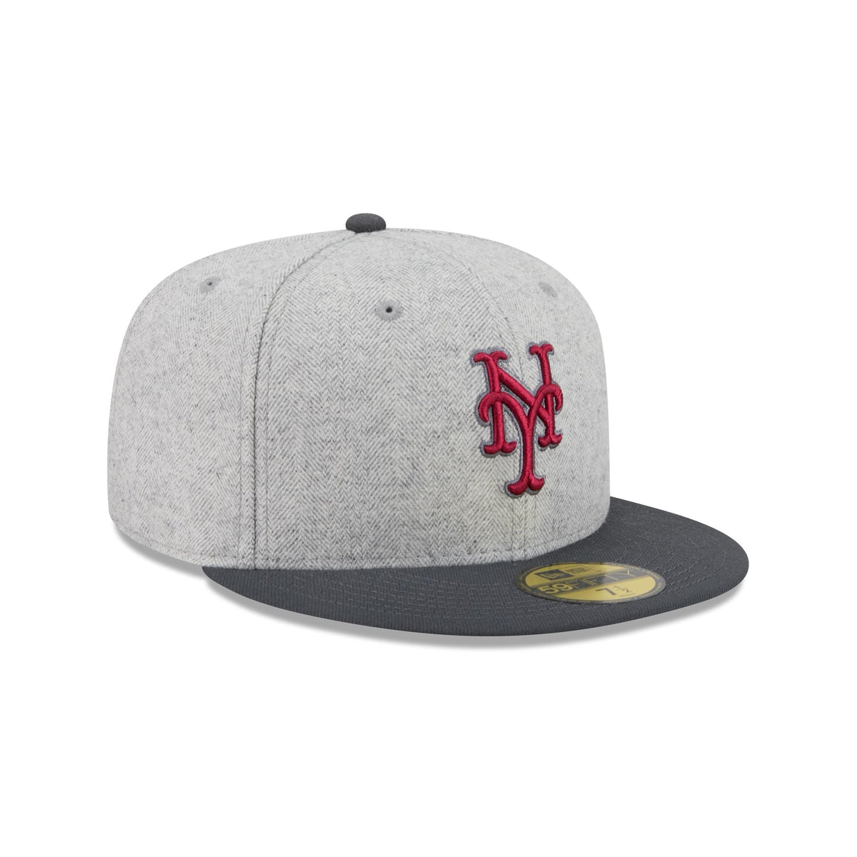 New York Mets Gray Herringbone 59FIFTY Fitted Hat