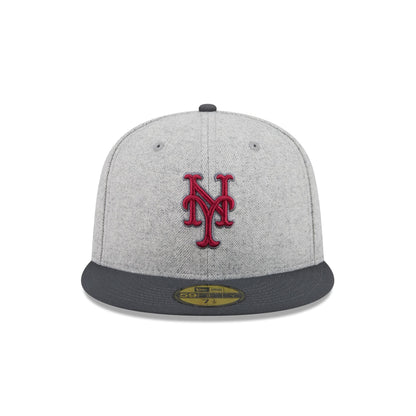 New York Mets Gray Herringbone 59FIFTY Fitted Hat