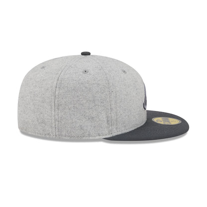 Atlanta Braves Gray Herringbone 59FIFTY Fitted Hat