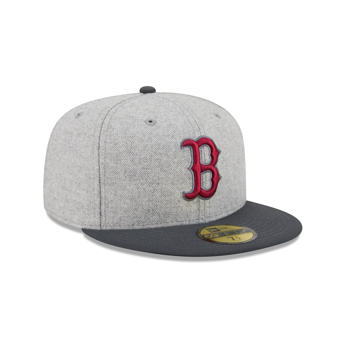 Boston Red Sox Gray Herringbone 59FIFTY Fitted Hat