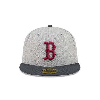 Boston Red Sox Gray Herringbone 59FIFTY Fitted Hat