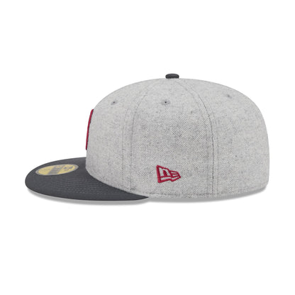 Boston Red Sox Gray Herringbone 59FIFTY Fitted Hat
