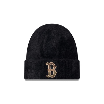 Boston Red Sox Camo Logo Fuzzy Cuff Knit Beanie Hat