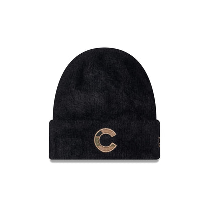 Chicago Cubs Camo Logo Fuzzy Cuff Knit Beanie Hat
