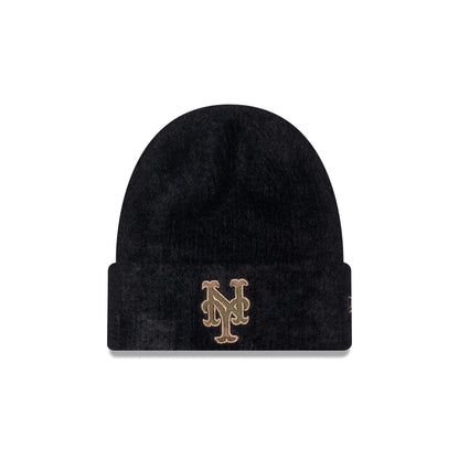 New York Mets Camo Logo Fuzzy Cuff Knit Beanie Hat