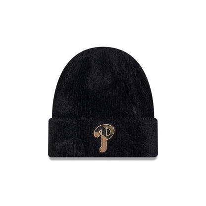 Philadelphia Phillies Camo Logo Fuzzy Cuff Knit Beanie Hat