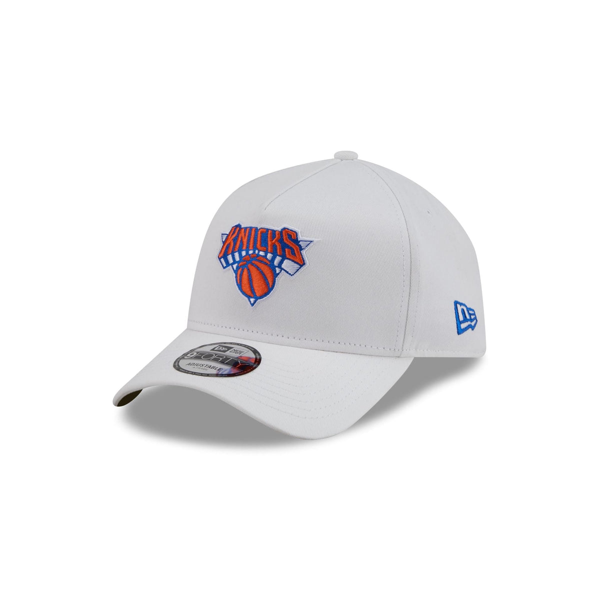New York or Nowhere x New York Knicks Logo White 9FORTY A-Frame Snapback Hat