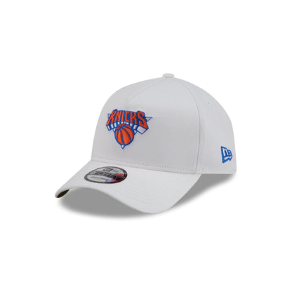 New York or Nowhere x New York Knicks Logo White 9FORTY A-Frame Snapback Hat