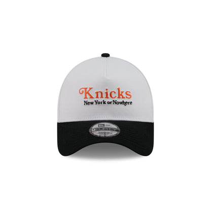 New York or Nowhere x New York Knicks Print White Two Tone 9FORTY A-Frame Snapback Hat