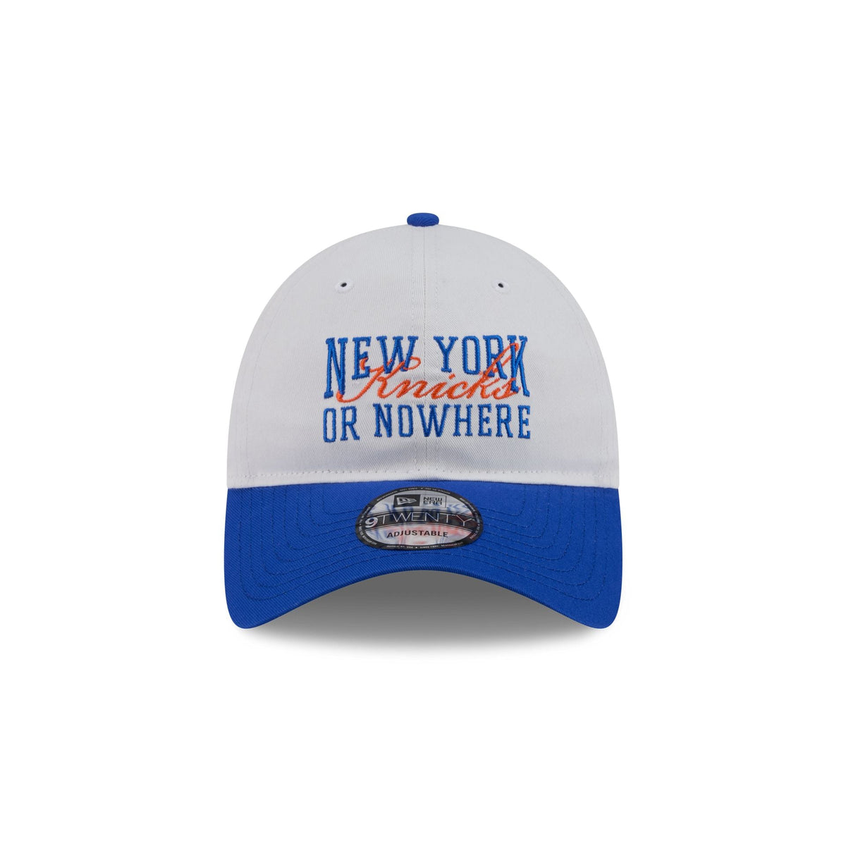New York or Nowhere x New York Knicks Bold Script White 9TWENTY Adjustable Hat