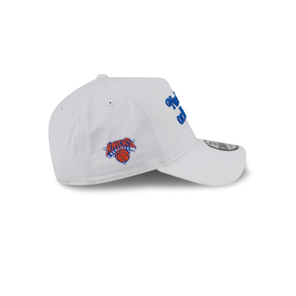 New York or Nowhere x New York Knicks Script White 9FORTY A-Frame Snapback Hat