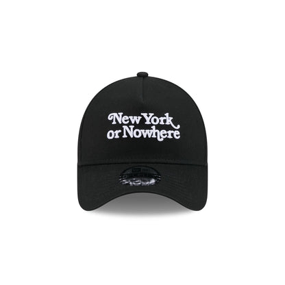 New York or Nowhere x New York Knicks Script Black 9FORTY A-Frame Snapback Hat