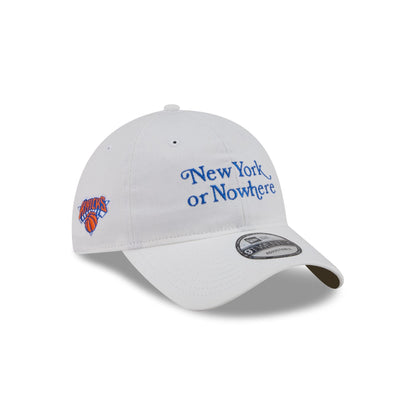 New York or Nowhere x New York Knicks Script White 9TWENTY Adjustable Hat