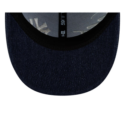 New York Yankees Denim Script Low Profile 59FIFTY Fitted Hat