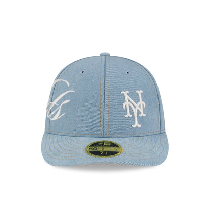 New York Mets Denim Script Low Profile 59FIFTY Fitted Hat